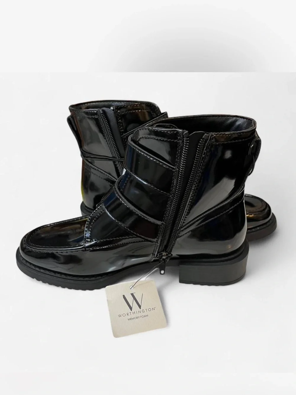 Worthington Womens Main Flat Heel Motorcycle Boots Size 7 NWT